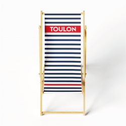 Lounge chair stripes red blue