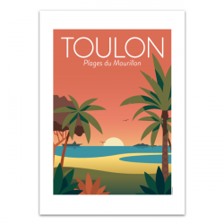 Mourillon beaches - poster