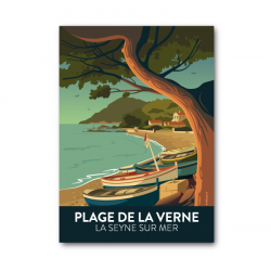 Plage de La Verne - affiche