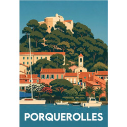 Porquerolles village - carte