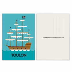 Pirate boat - card