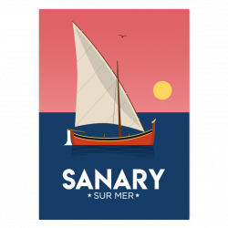 Sanary sunset - affiche