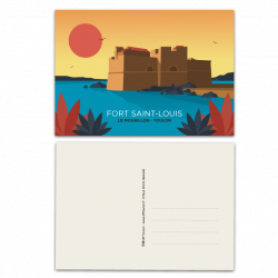 Fort St Louis sunset- card