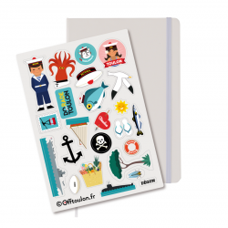stickers + book note